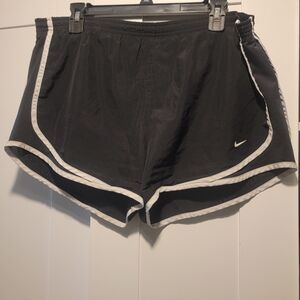 Nike Women's Black Athletic Shorts with White Trim